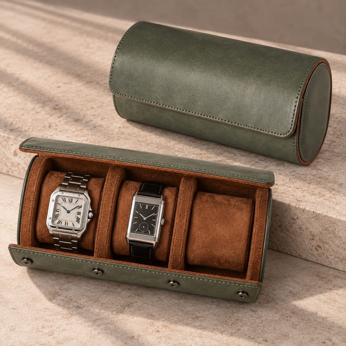Luxury Watch Roll Travel Case 1, 2 & 3 Watch Storage