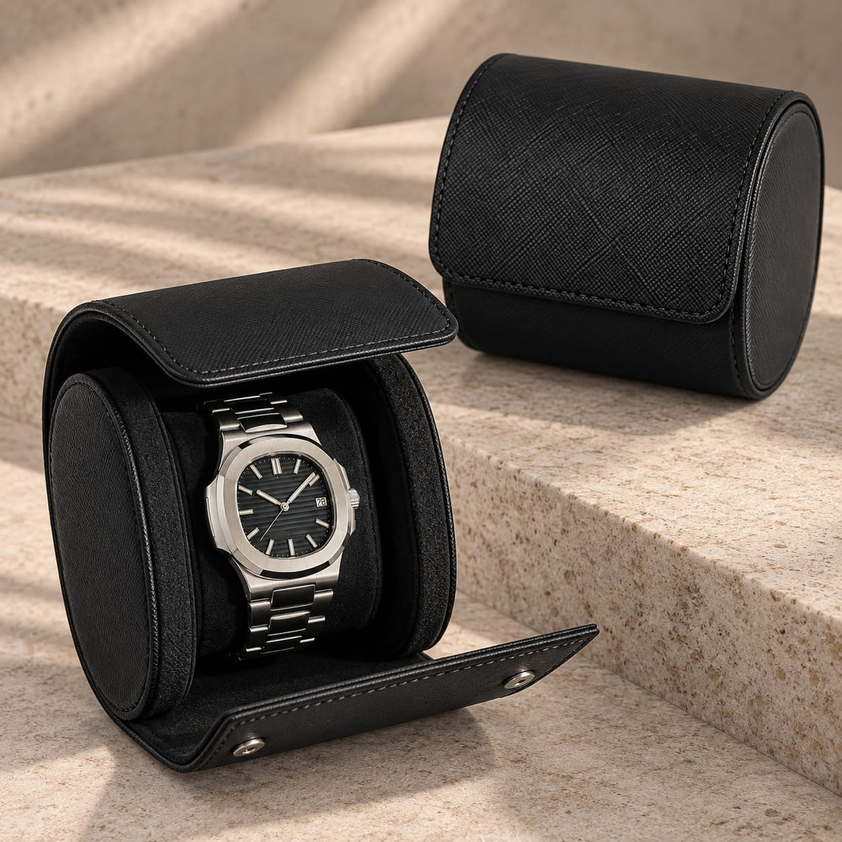 Luxury Watch Roll Travel Case 1, 2 & 3 Watch Storage